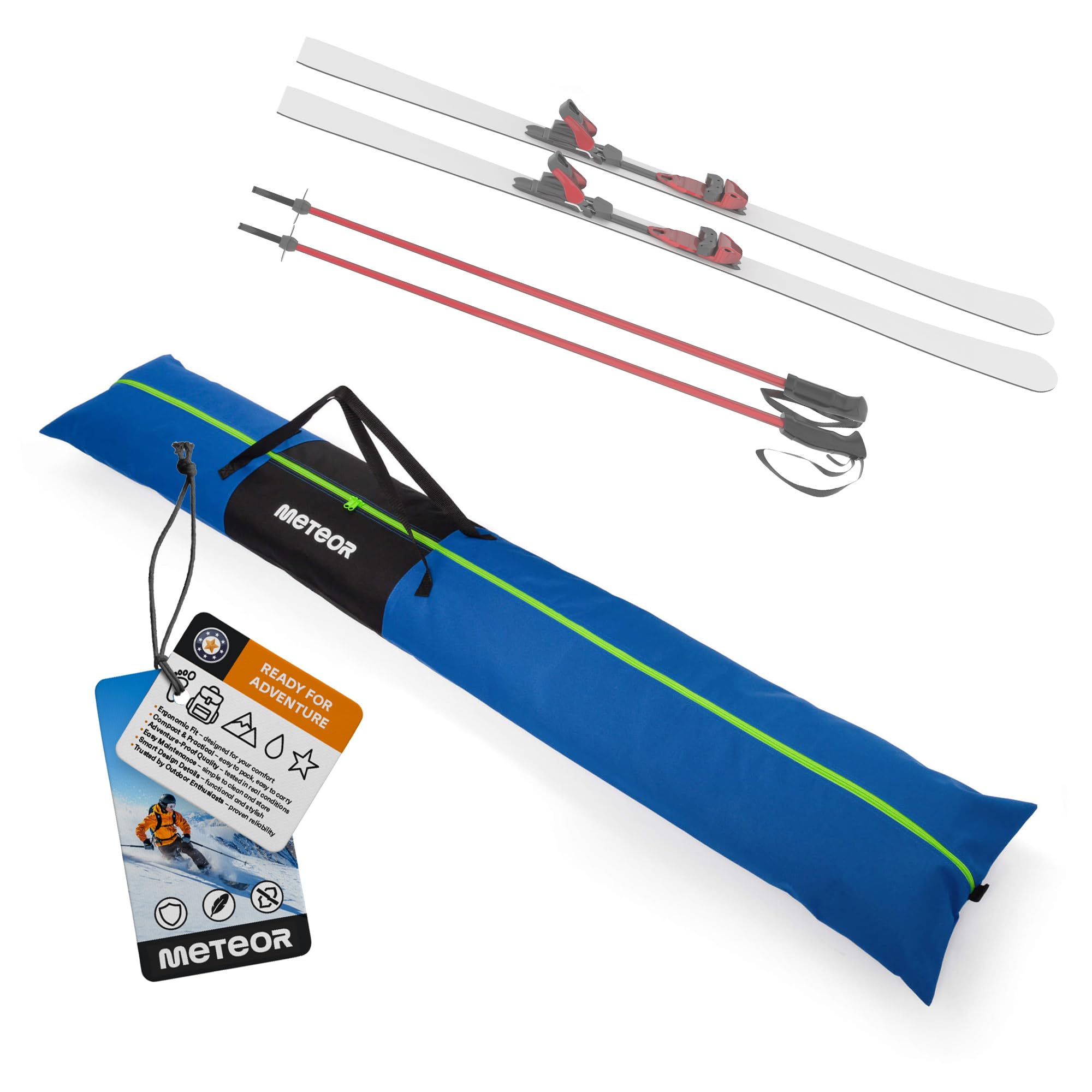 meteor Borsa Sci - Borsone Tavole - Bag Porta Ski - Custodia Portasci - Sacca Impermeabile