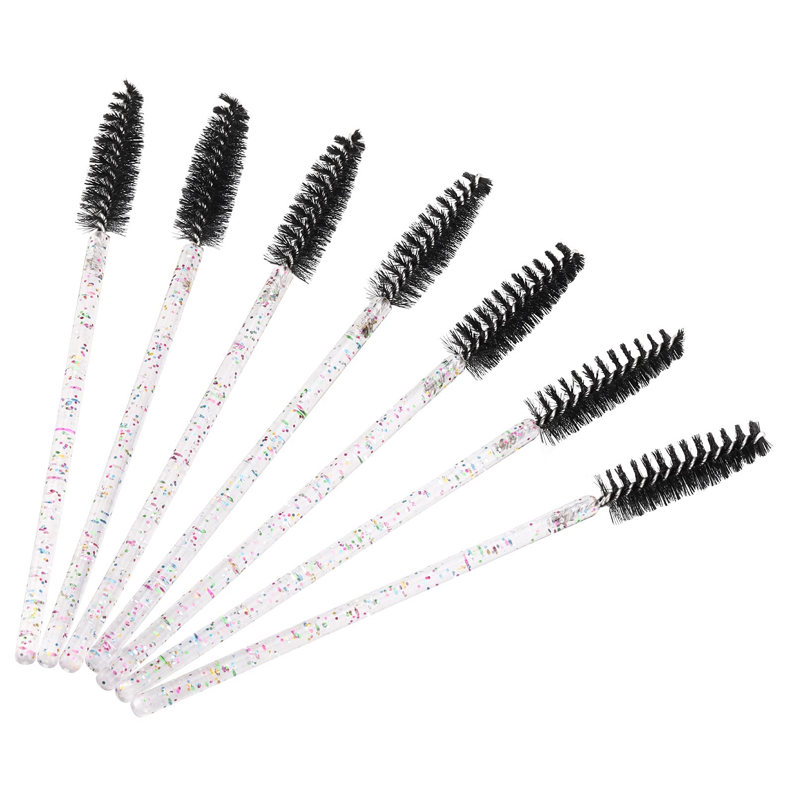 BTYMS 100 cepillos desechables para máscara de pestañas, aplicadores de maquillaje, cepillo para extensiones de pestañas, color negro