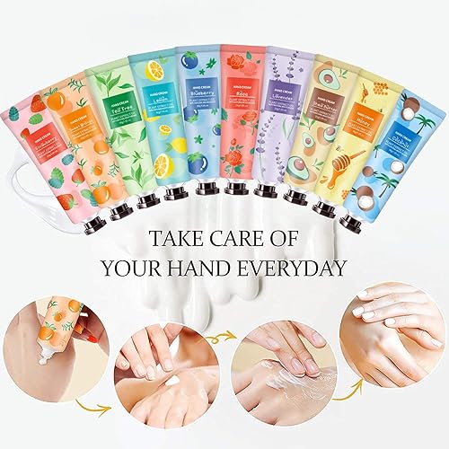 Miniatura 8 de Paquete de 10 crema de manos para manos secas agrietadas fragancia de plantas naturales mini loción de manos crema hidratante para el cuidado de las
