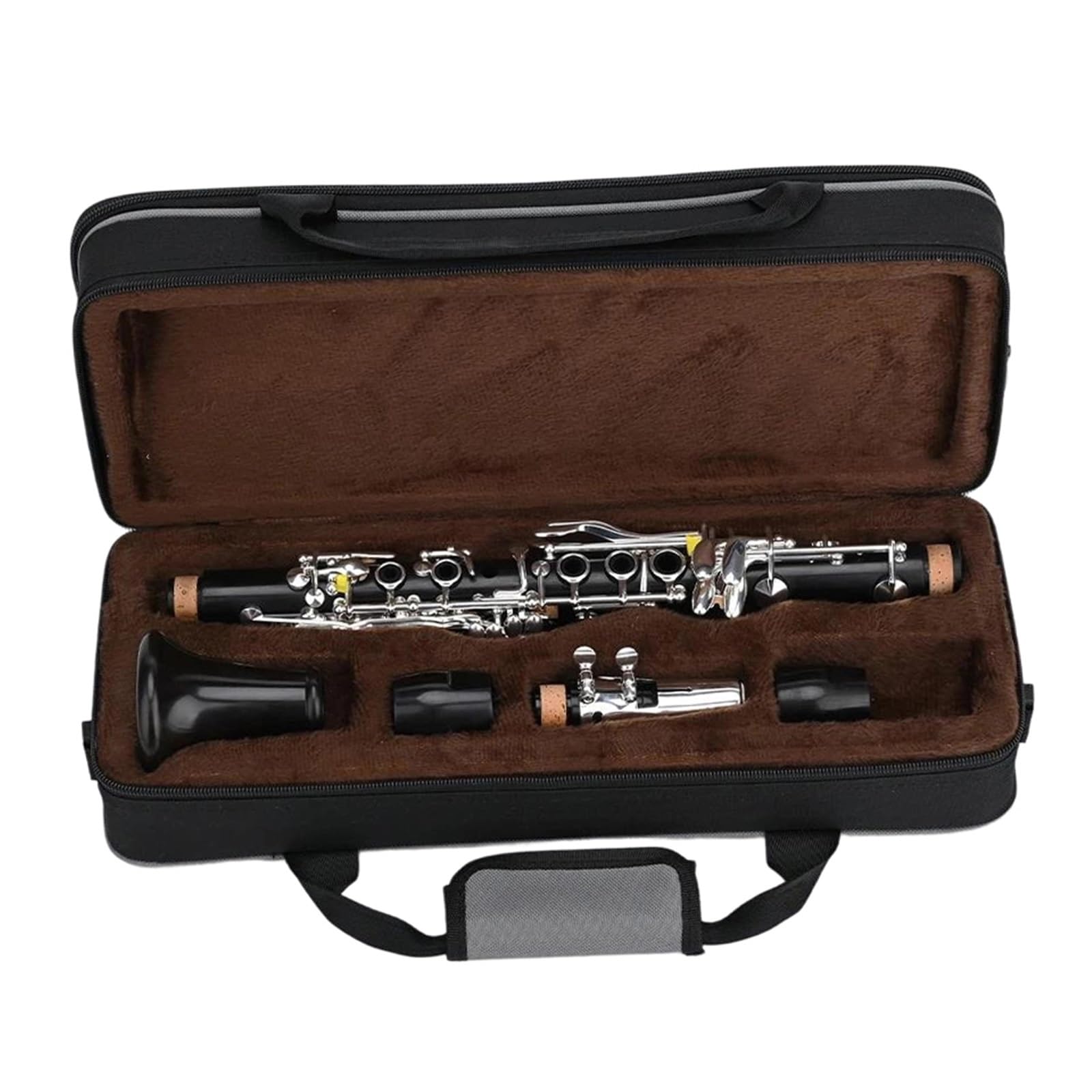 Clarinete Eb Ébano Plateado 17 Instrumentos Musicales De Madera Clave