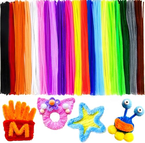 Praisebank Limpiapipas para manualidades (1000 unidades, 25 multicolores), limpiapipas de 12 pulgadas de largo.