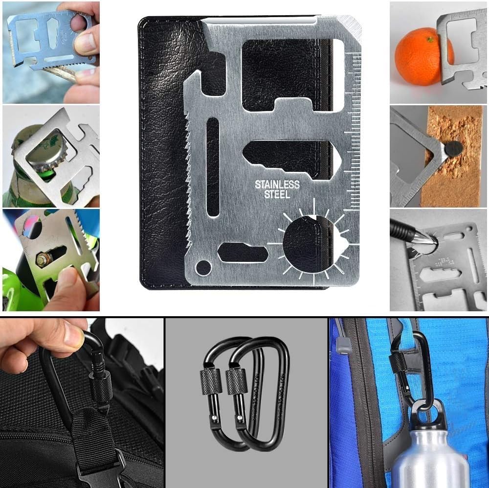 Braccialetto Paracord Sopravvivenza - Verde Mimetico, Con Fischietto, Pietra Focaia, Corda 3.1m