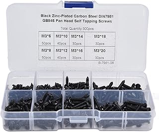 Wkręt samogwintujący, zestaw M3 Śruby z łbem krzyżowym 300 szt. Mini dla serwisantów do plastiku do elektronicznej naprawy metalu