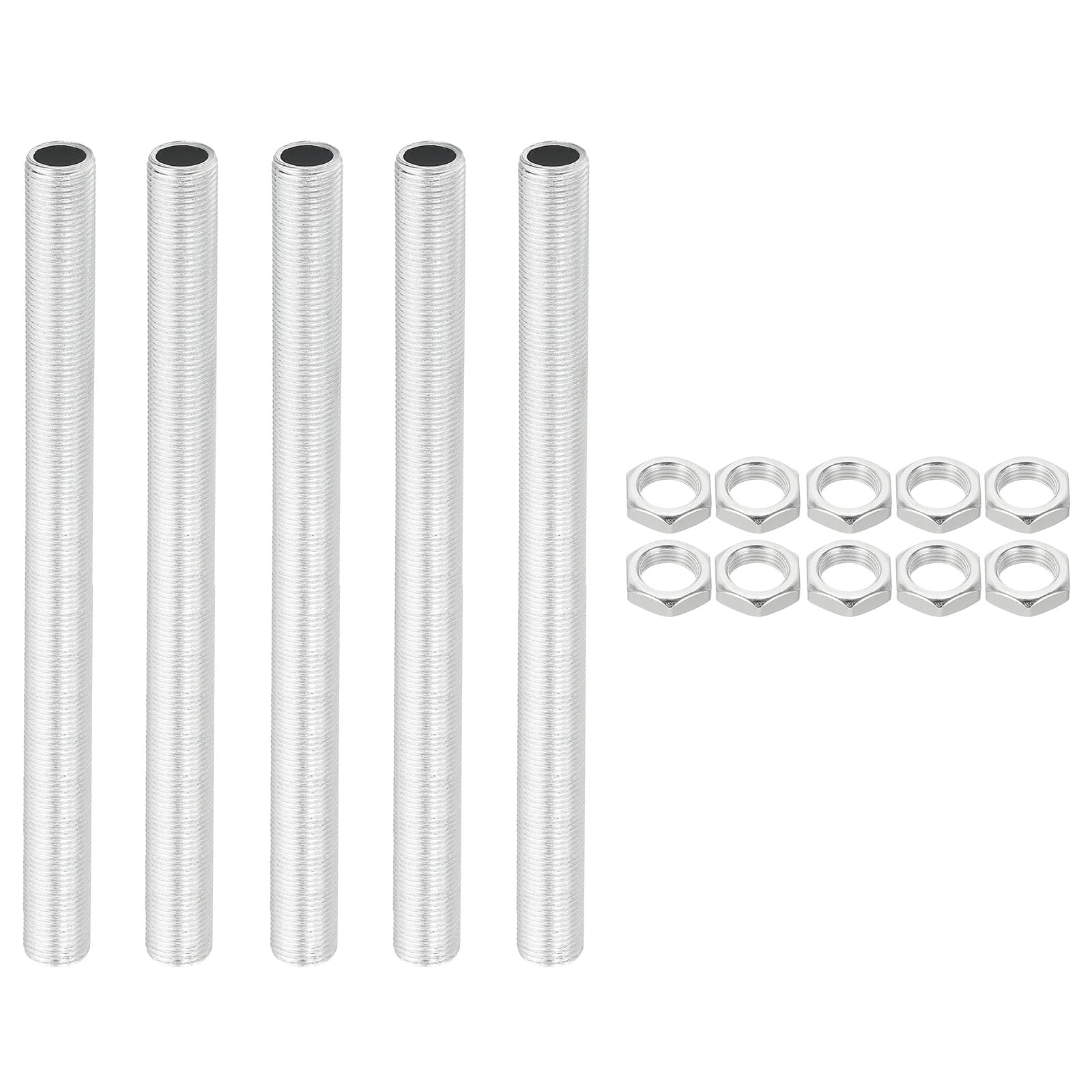 PATIKIL M12 Thread 170mm/6.7" Lamp Pipe Kit with Lock Nuts