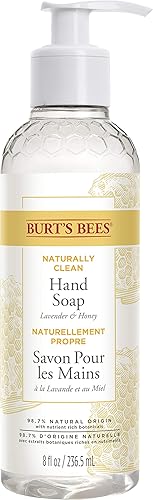 Burt's Bees Jabón de manos Naturally Clean con lavanda y miel, 8 onzas líquidas (paquete de 3)