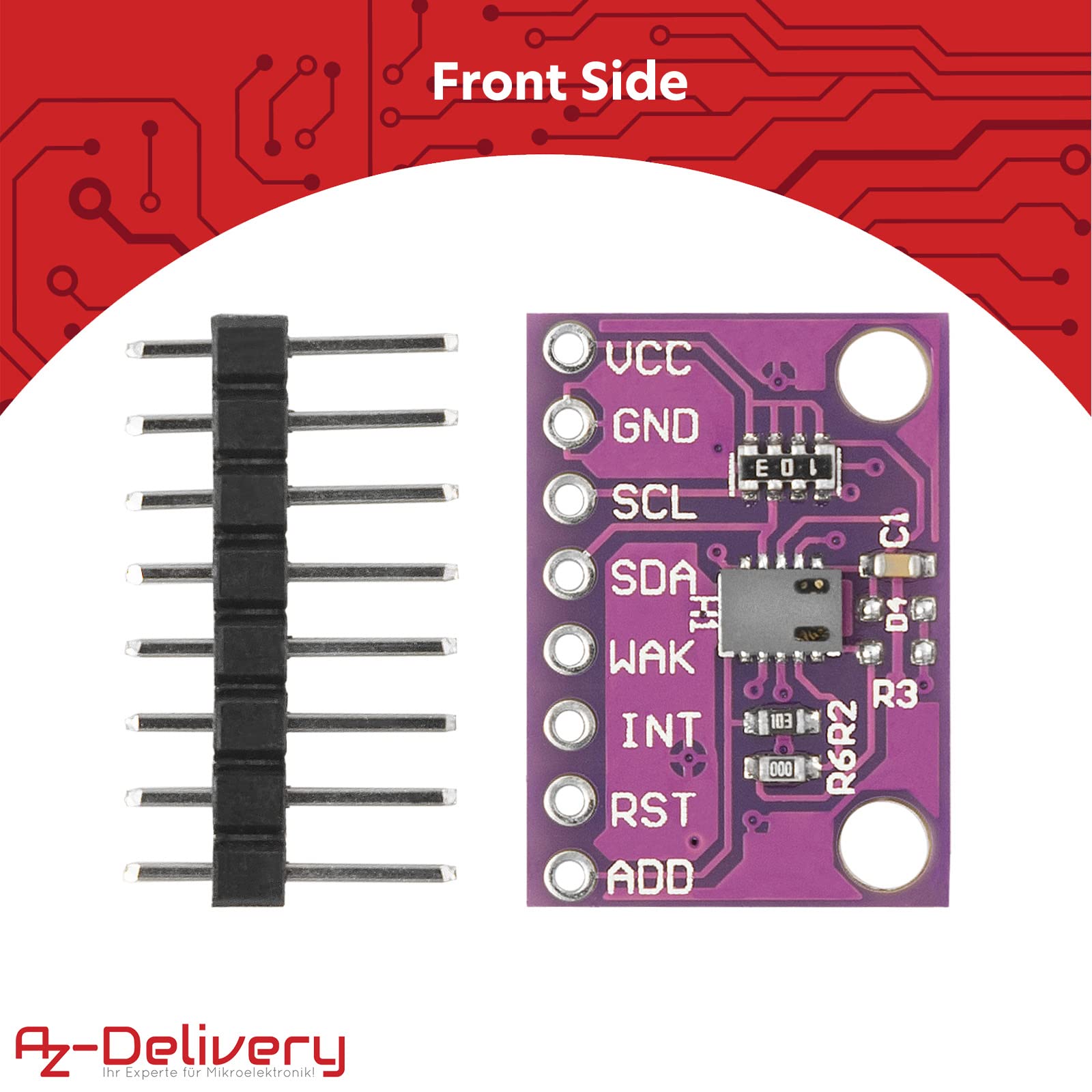 AZDelivery 5 x Kohlendioxid-Gassensor Metalloxid Sensor mit hochempfindlichem On-Board-Detektionssensormodul für die Luftqualität