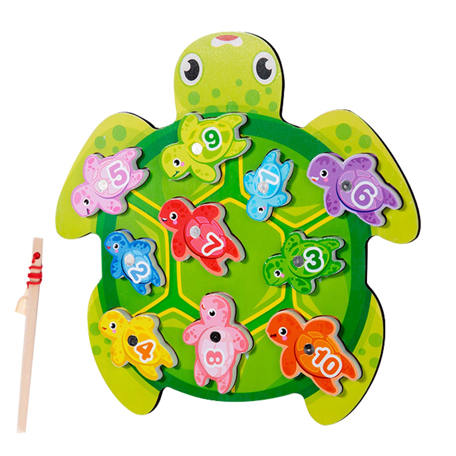 Game di pesca magnetica, giocattolo da pesca magnetico - Game di pesca dei numeri magnetici - Assistenza didattica per l'apprendimento in età prescolare, strumento di familiare interattivo per bambini