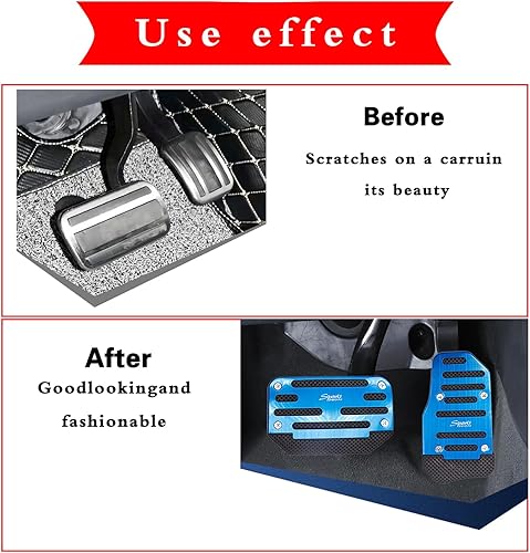 Miniatura 10 de Juego de 2 almohadillas antideslizantes para pedal de automóvil, fundas para pedal de acelerador, protectores de pedal de freno de automóvil,