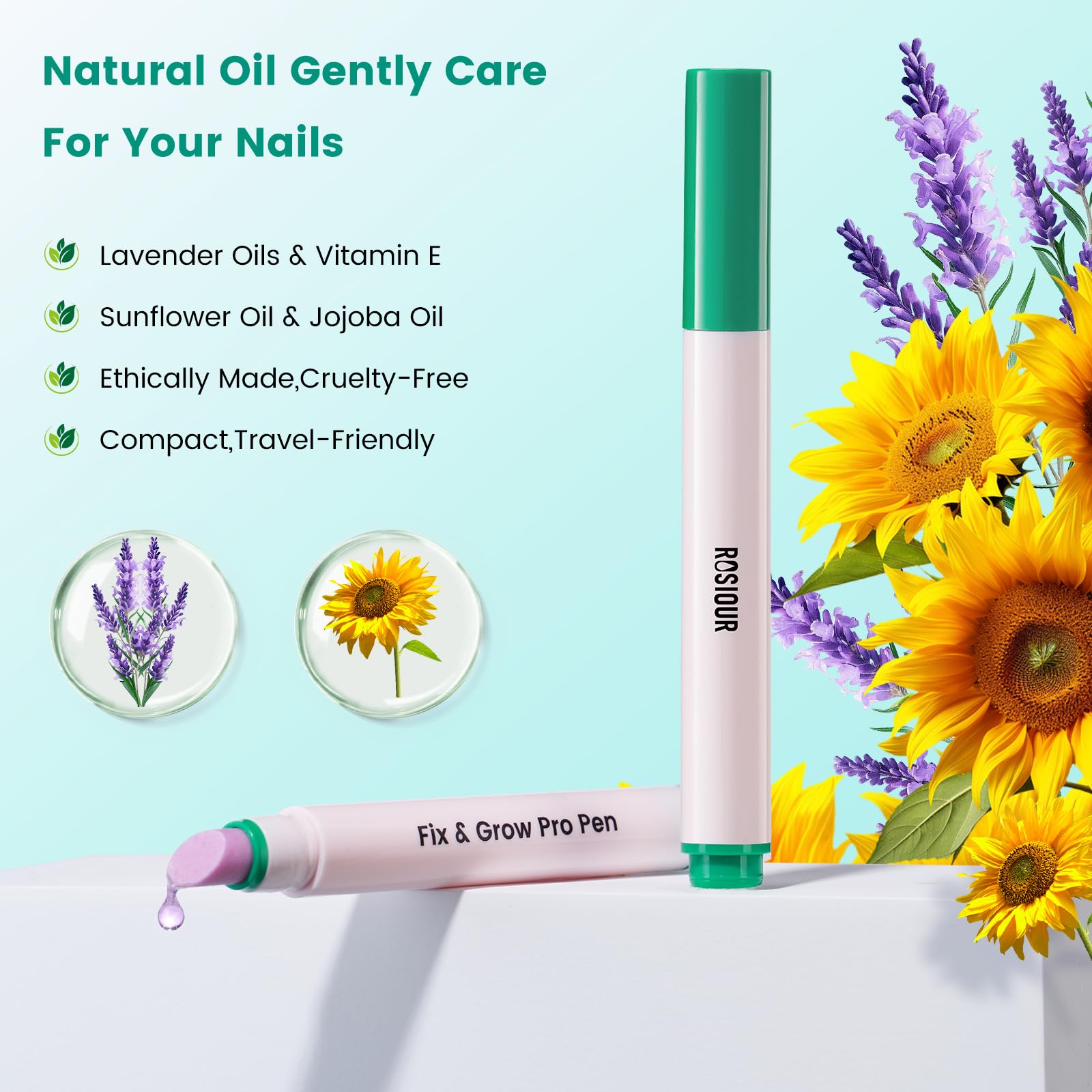 Huile Cuticules Ongles Stylo en Céramique: 3-en-1 Pousse Cuticule Ongle Remover Nail Care Pen - Huile a Cuticule Ongle pour Réparer les Fissures et Sèche des Ongles - Soin des Ongles Cuticules Oil