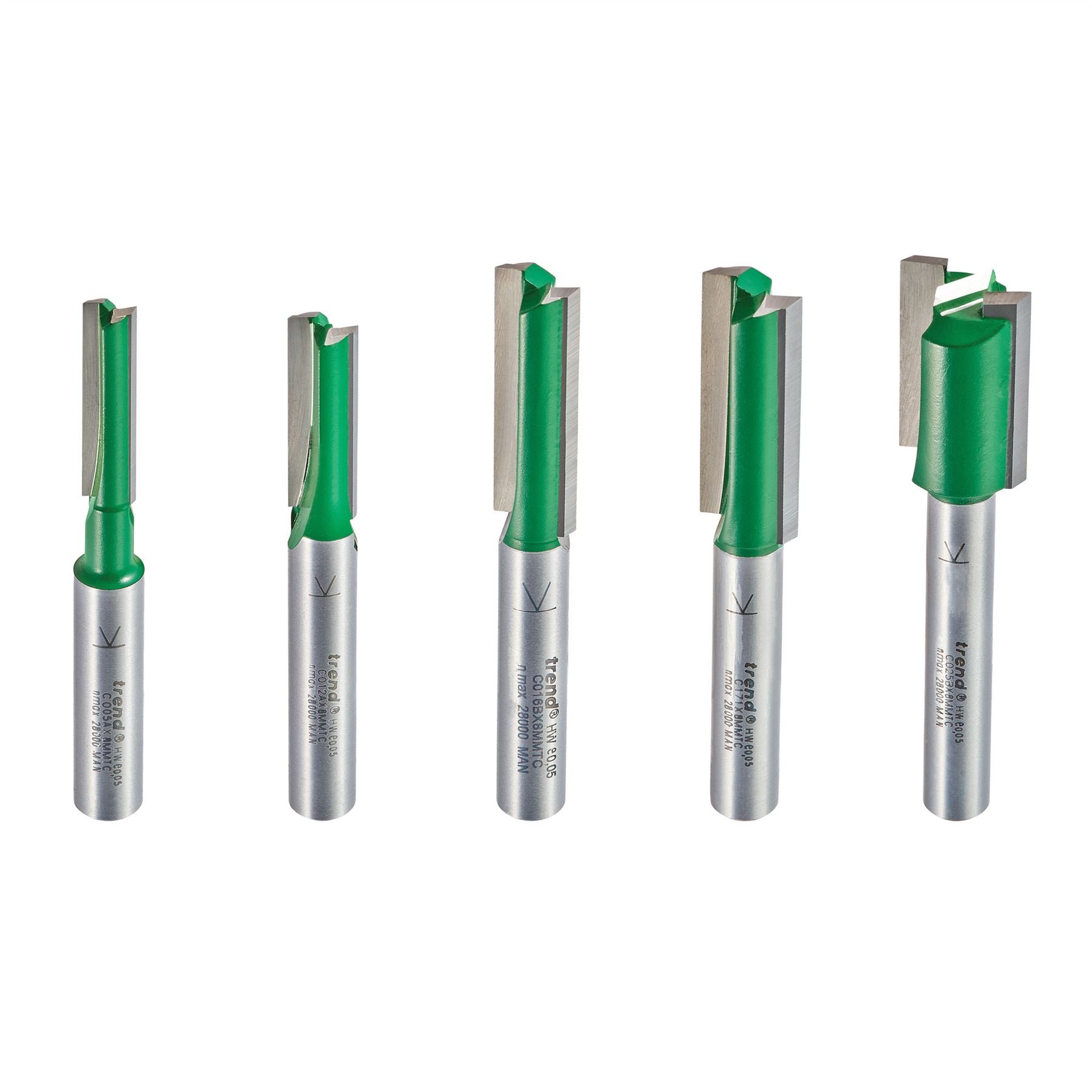 Trend SET/MT2X8MMTC 5 Piece MT/JIG Cutter Set Metric