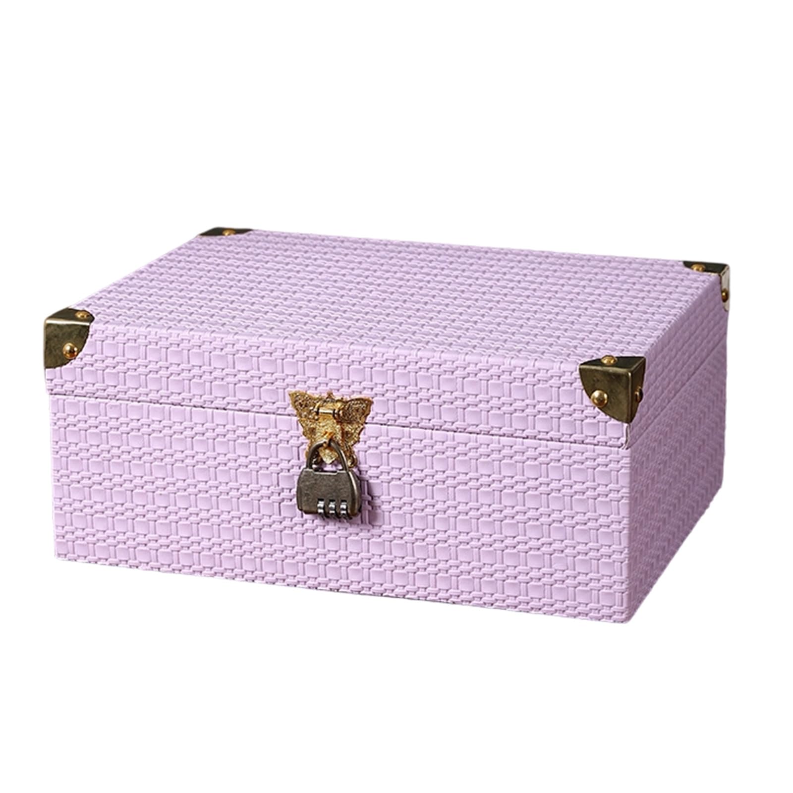 Zxfdsfdbnm Portable Storage Case with and Leather Finish for Secure Keeping of Jewelry Files and Belongings Room Portable Storage Container Box Featuring Leather Covered Wooden Design Big Compartment