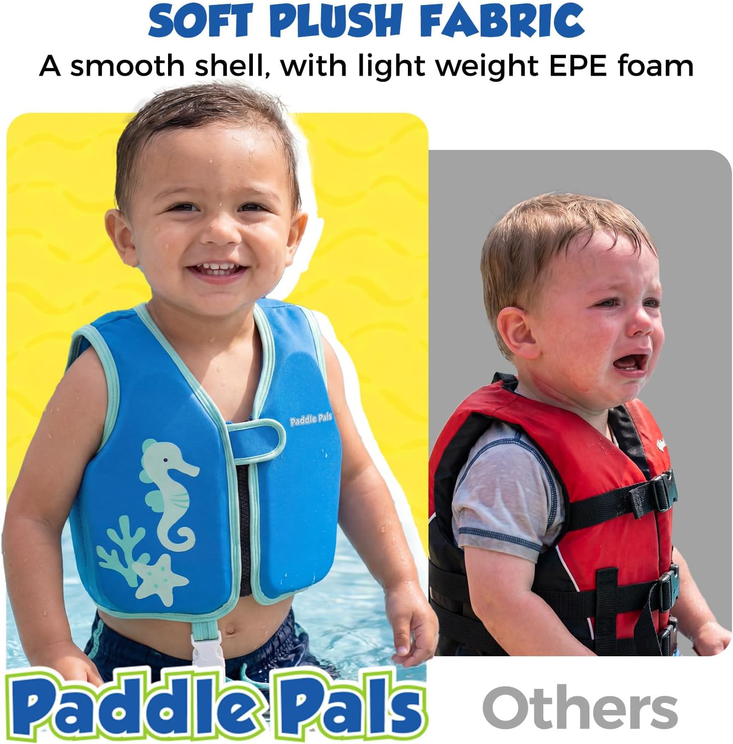 Toddler Swim Vest Under 33 lbs, Infant Pool Floaties with Adjustable Straps, Lightweight Swim Training Aids for Pool Beach Water Activities, Summer Vacations and Learn to Swim