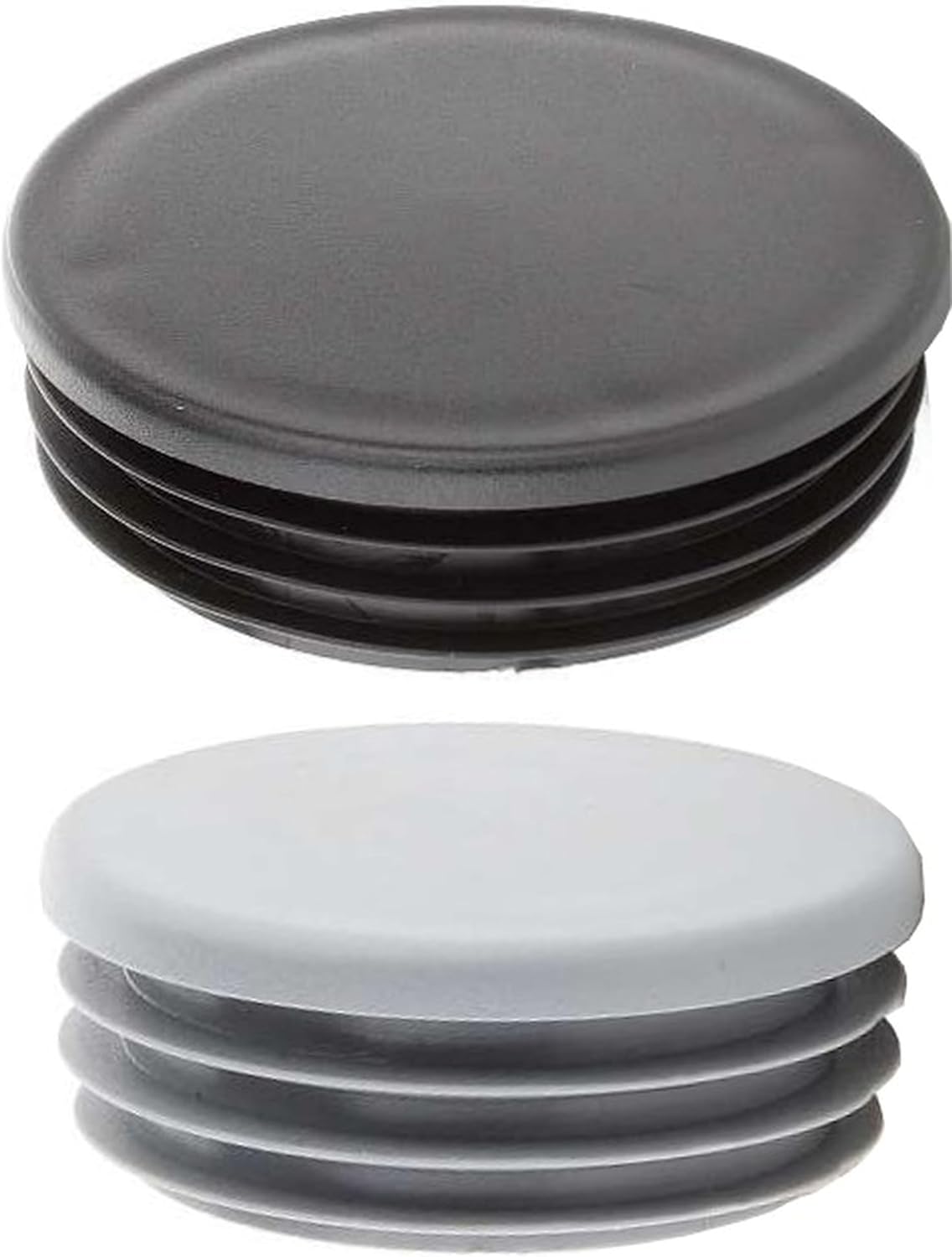 Pack of 100 Lamellar Plugs, Round, 40 mm, for Round Pipe, Round Plug, Black, Pipe Cover Made of PE Plastic, Pipe Plugs for Pipe Cover of Steel Pipe, Stainless Steel Tube, Aluminium