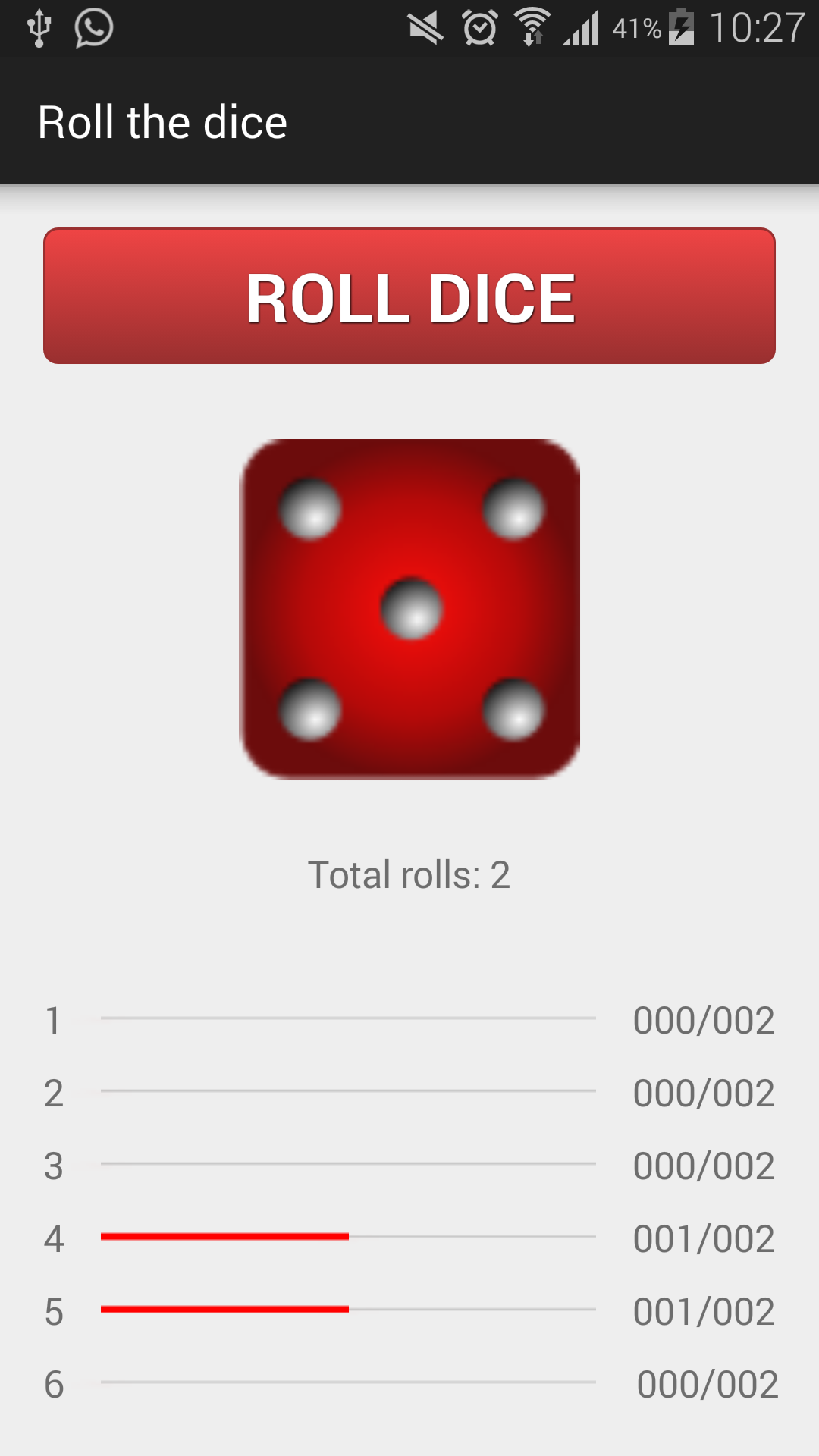 Roll the dice App on Amazon Appstore