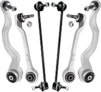 Vista 241 de Detroit Axle - Kit de suspensión delantera RWD para Chrysler 300 Dodge Challenger Charger Magnum, brazos de control superior con barras