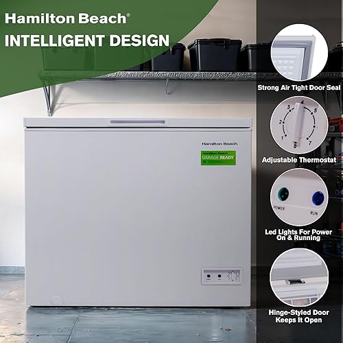 Miniatura 3 de Hamilton Beach HBFRF700-WHITE-COM, congelador profundo, 7 pies cúbicos de capacidad, cesta de alambre recubierta de vinilo extraíble con termostato