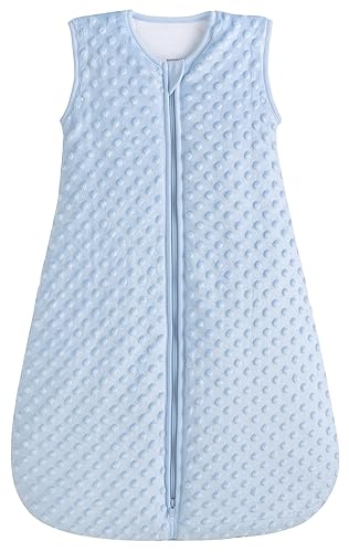 Saco de dormir para bebé diseño de lunares Minky Dot color azul modelo acolchado de invierno 25 Togs Azul