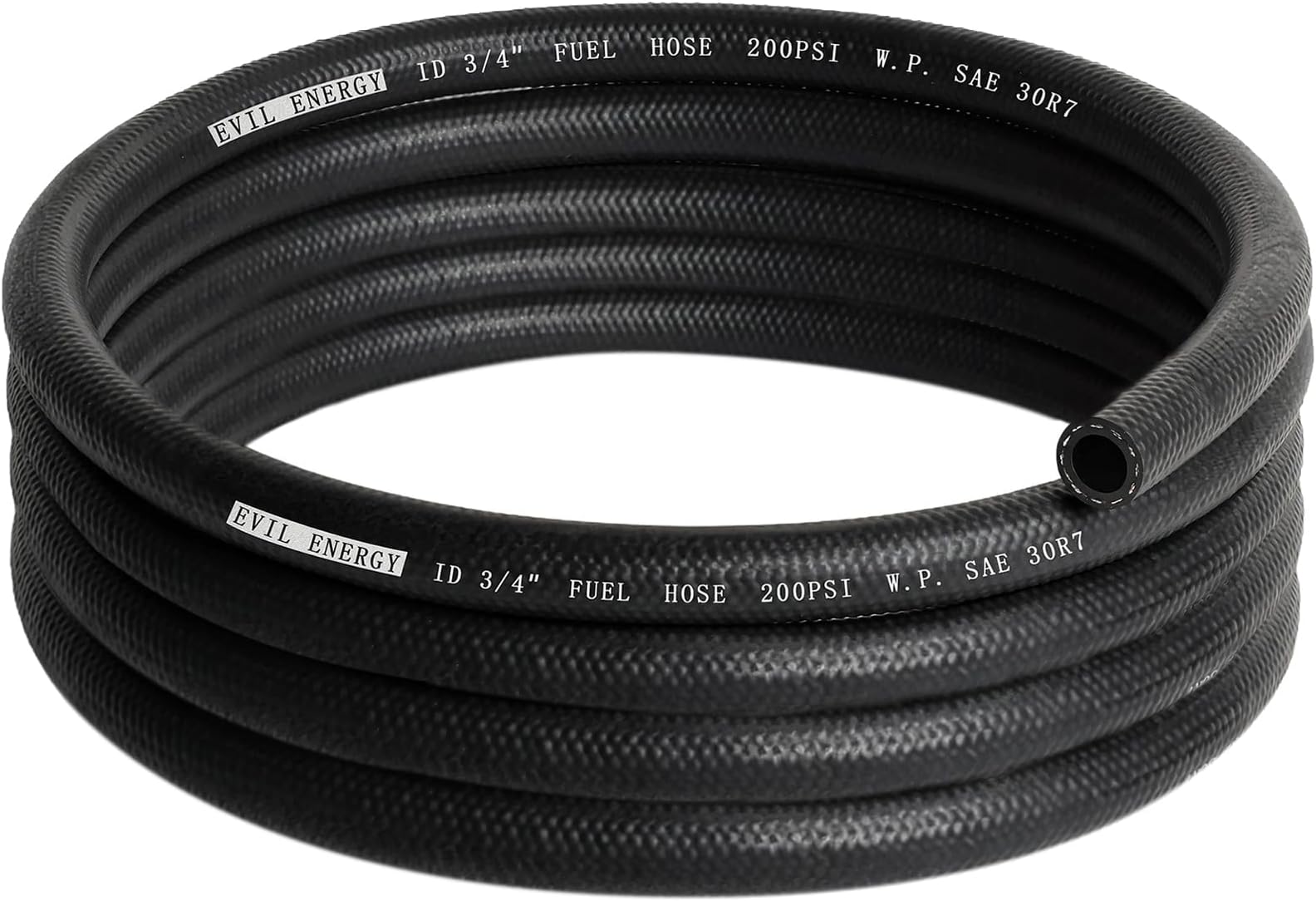 EVIL ENERGY 3/4 Fuel Hose Line Push Lock NBR Rubber SAE 30R7 10FT 200PSI