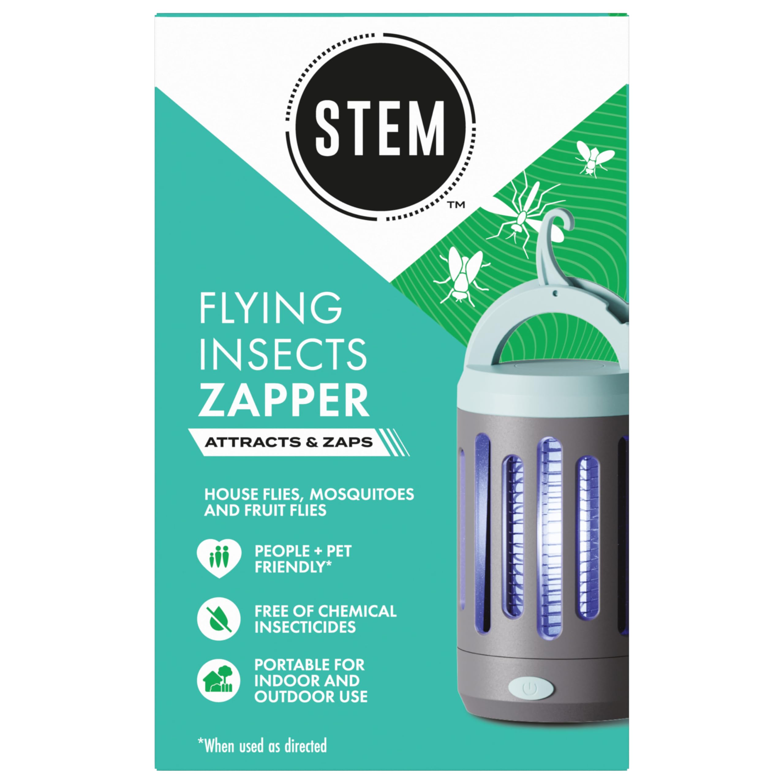 STEM Fliegenfalle Fliegenfalle Elektrische Fliegenfalle Indoor Outdoor mit Micro USB Ladekabel und Bürste für die Reinigung