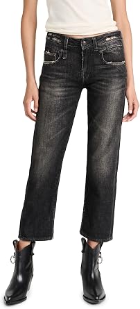 R13 Womens Boy Straight Jeans