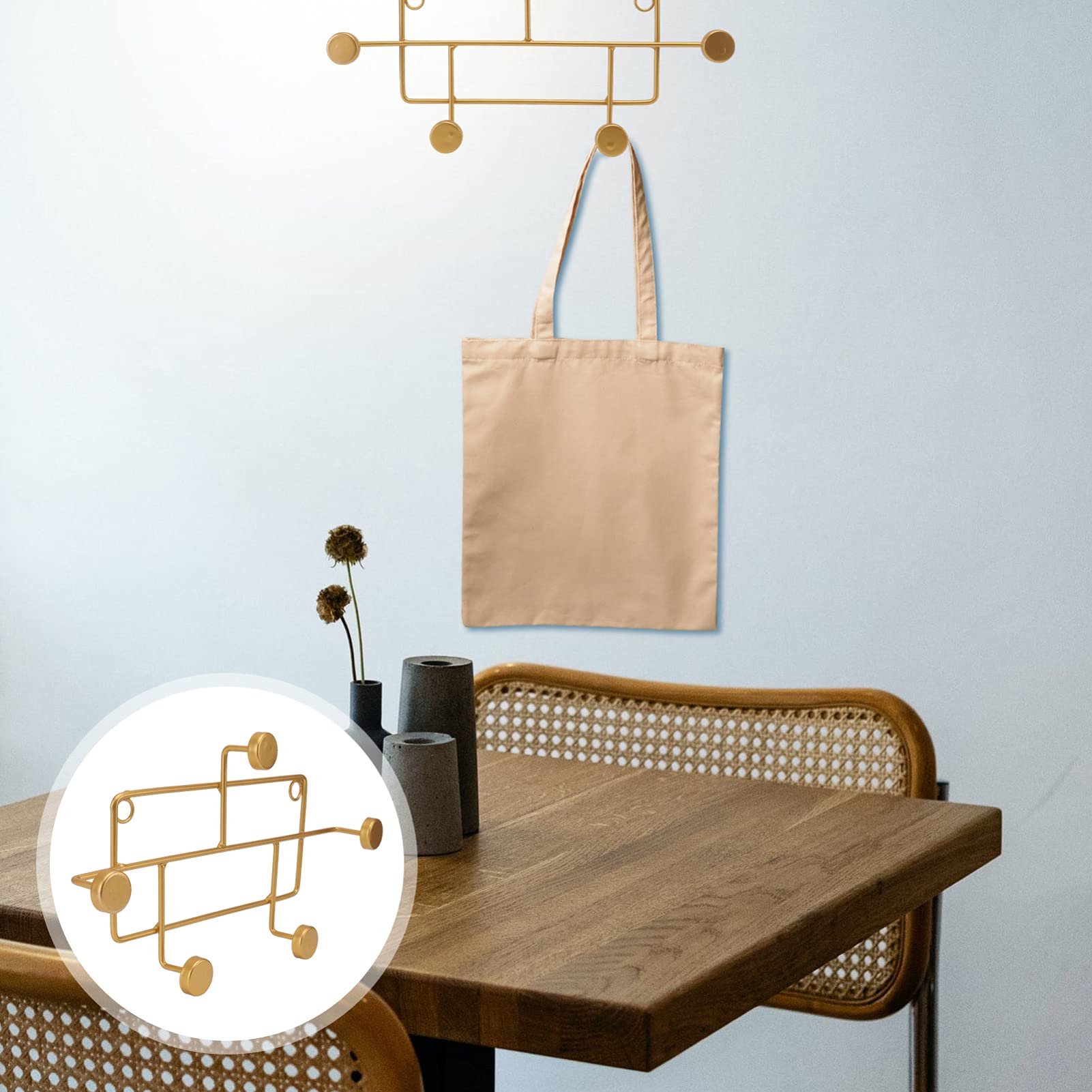 ISCBAFYX 2 Asciugamani in Metallo Portamonete Montati su Rack Organizzazione Chiavi Battute Cappelli da Cucina Berretto Senza Traccia Versatile Porta Tazza in Ferro Appendiabiti Pesante Cappello per