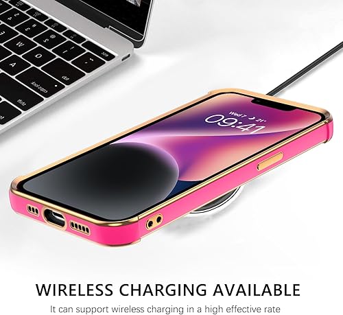 Miniatura 6 de GUAGUA Funda compatible con iPhone 13 de 6.1 pulgadas, delgada, suave TPU con bonito patrón de corazón para mujeres, niñas y hombres, fundas