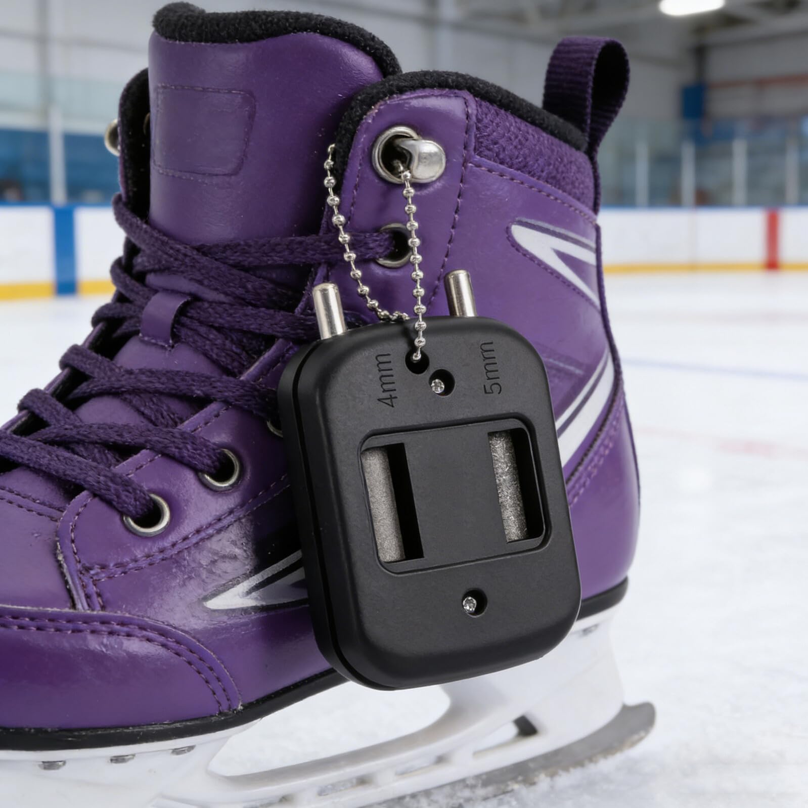 Eishockey Schlittschuhschärfer Kompakt Schlittschuhkanten Schleifstein Robust für Eiskunstlauf und Hockey mit Ergonomischem Griff zur Kufenpflege