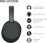Sony WH-CH720N Wireless Bluetooth Noise Cancelling Over-Ear Headphones, Ambient Sound Mode, Lightweight Design, up to 35 Hr Battery Life, iOS & Android - Black - 2