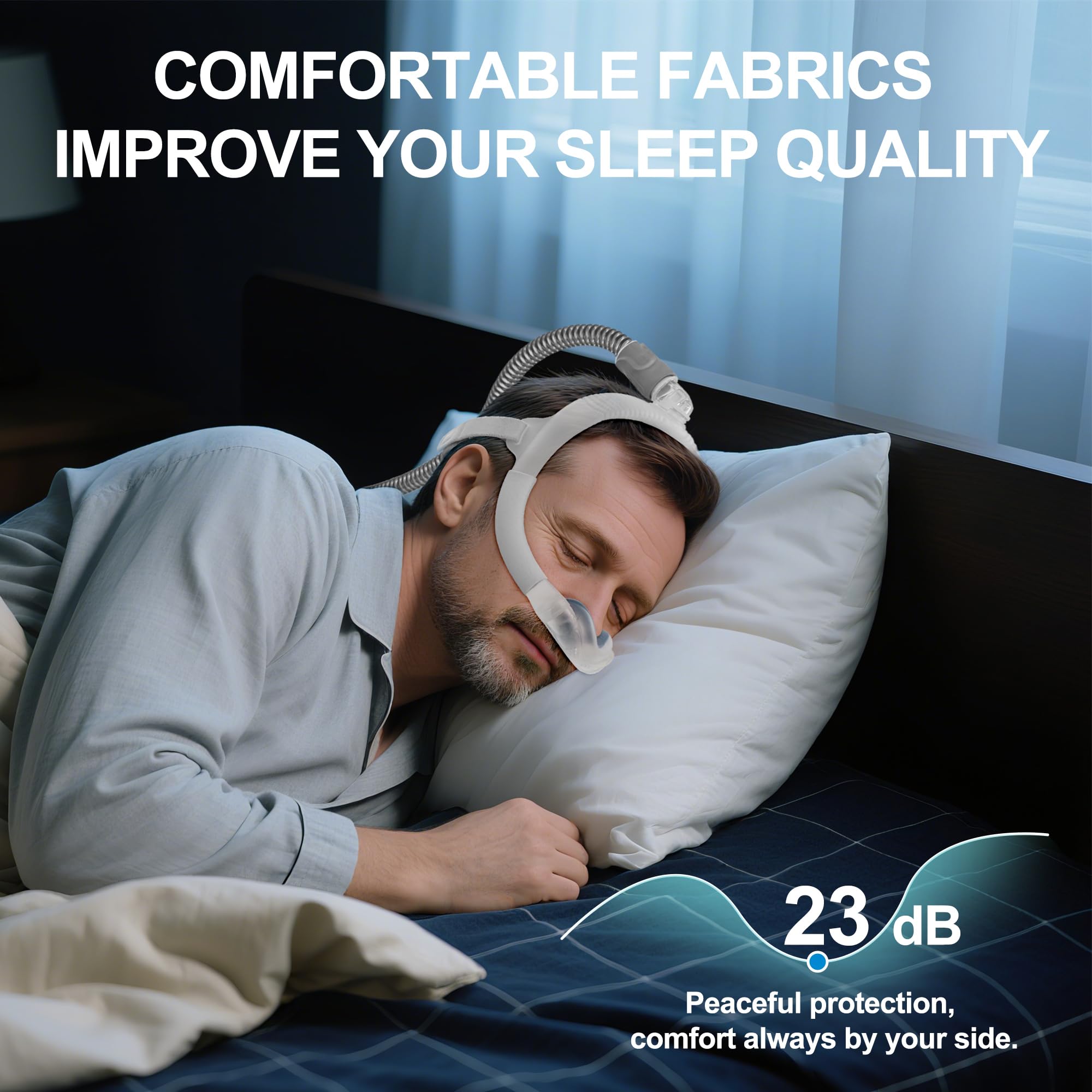 Masque nasal compatible avec Airfit N30i Ajustement parfait Excellent Confortable Coussinets de rechange avec n30i Accessoires CPAP silencieux Masque lisse et masque chaud (M)