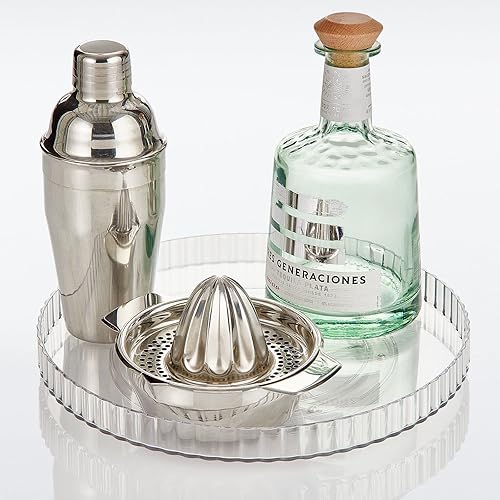 Miniatura 9 de mDesign Plataforma giratoria de plástico para organizar armarios de cocina y baño, armario u encimera, organizador giratorio para condimentos