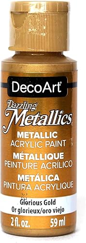 Miniatura 2 de DecoArt Dazzling MetallicsPintura acrílica color plata brillante de 2 onzas