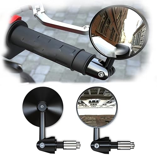 CARICS Rear Mirror Motorcycle Aluminium Handlebar Rearview Mirrors Mirror for Yamaha NMAX 125 MT-03 MT03 SRX 250 for Kawasaki Ninja 125 Accessories