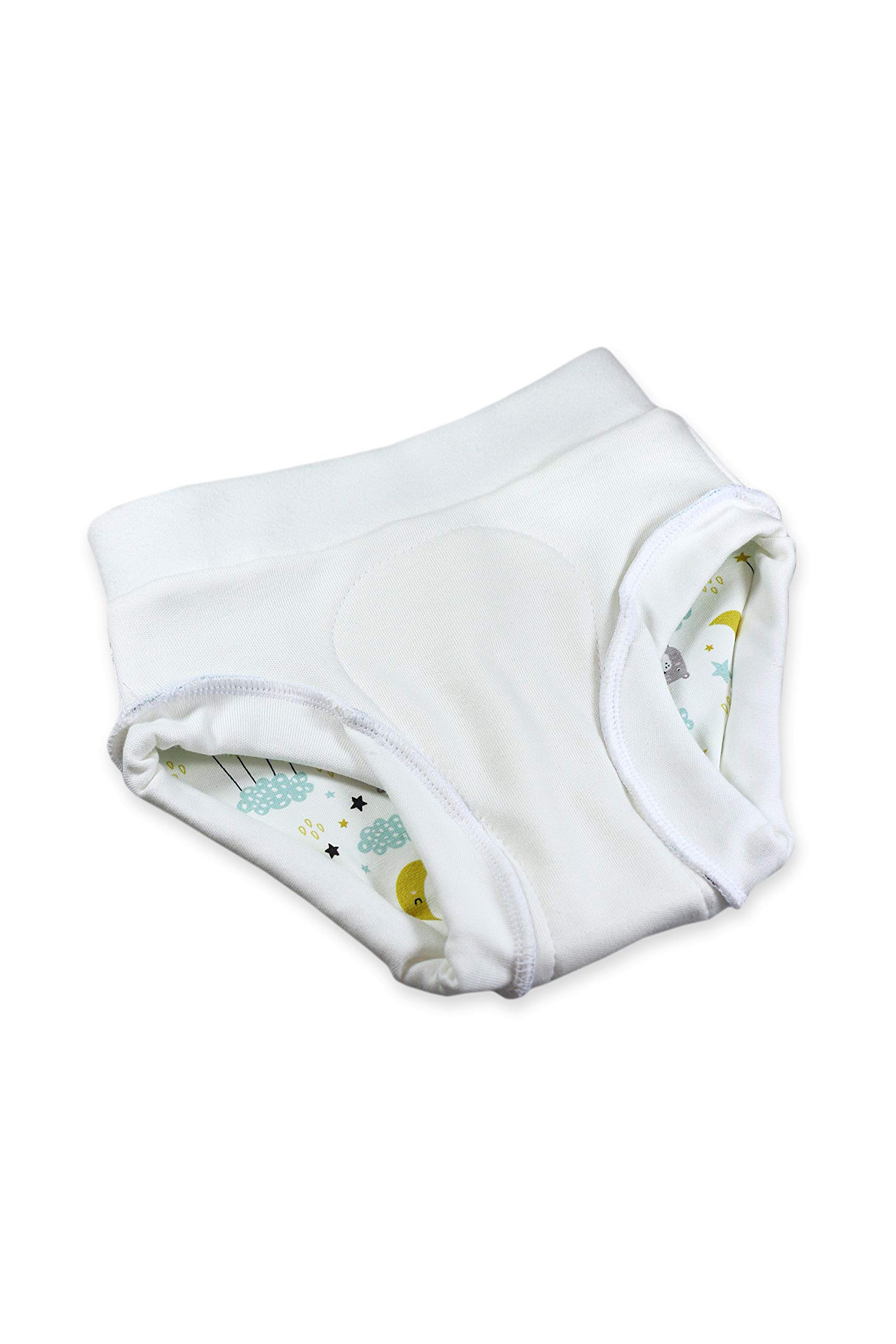 Petit Lulu Training Überhose Größe S (10-12,5 kg) Fluffy Organic Baby Trainerhöschen Waschbar & Wiederverwendbar Trainer Stoffwindeln Hergestellt in EU (Gute Nacht)