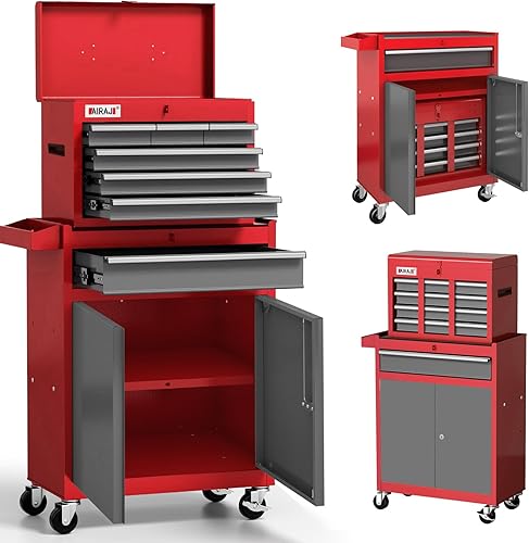 Caja de herramientas con 7 cajones Caja de herramientas rodante de 40 pulgadas de alto con ruedas Caja de herramientas de metal superior