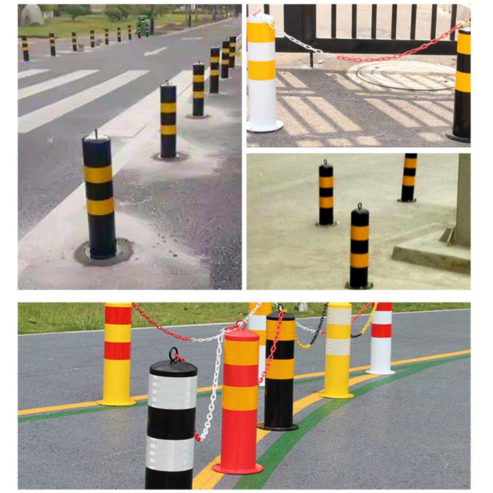 2 Bolardos De Acero Inoxidable Para Estacionamiento - 600/750mm De Altura - Incluye Kit De Instalación
