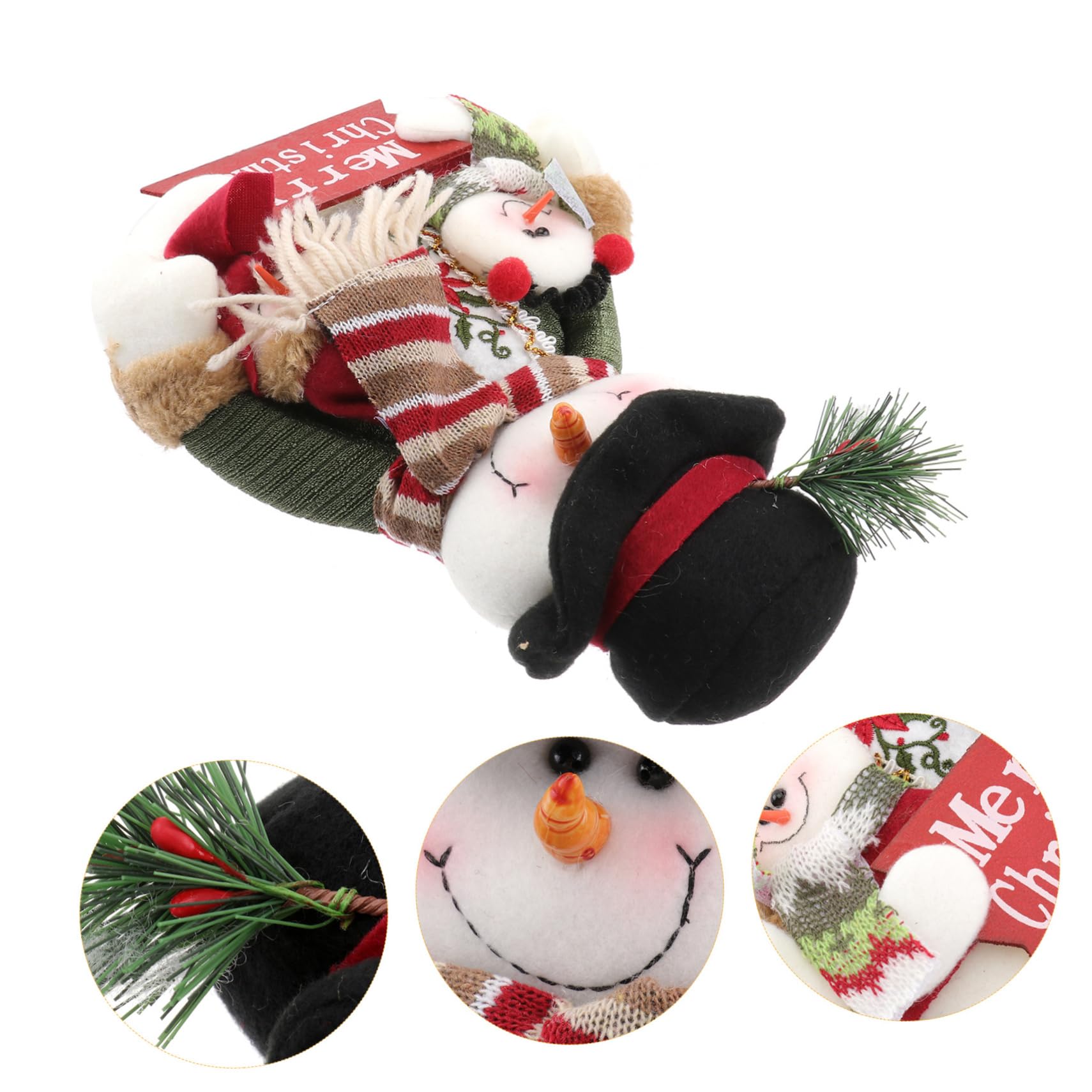 ifundom 2 Piezas Muñecas De Decoración Navideña Estatuilla De Muñeca De Navidad Muñeca De Papá Noel Muñeco De Nieve Adorno De Muñeca De Navidad Bonecas Escritorio Regalo Mayor