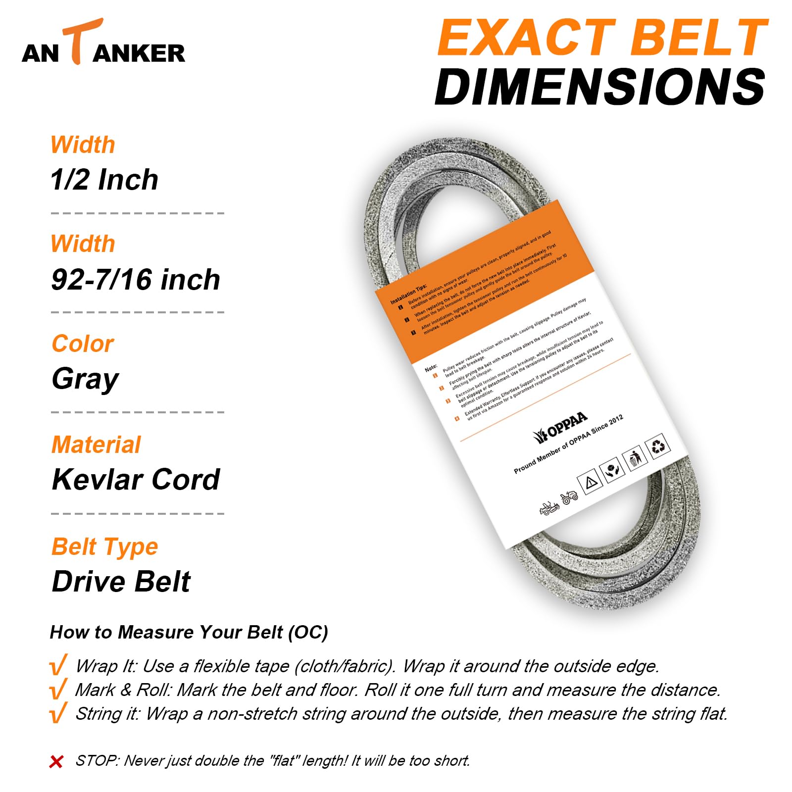 Amazon.com : Antanker 130969 532130969 Drive Belt for Craftsman