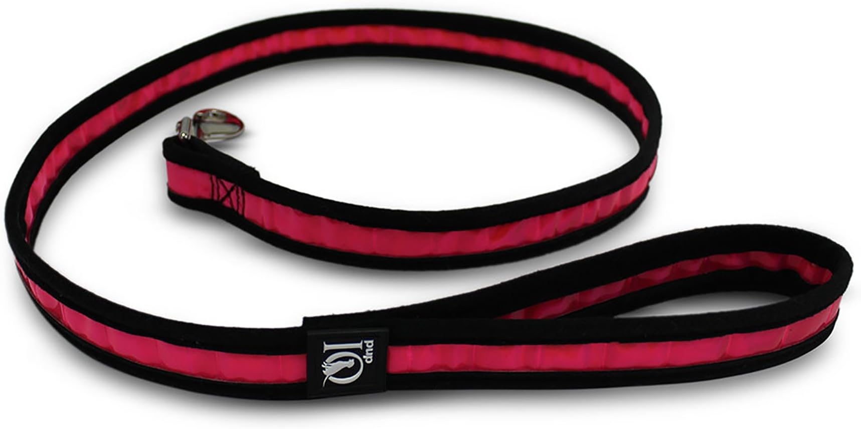 PUP IQ SmartPup Prisma Reflective Dog Leash, 44" Long, For Reflectivity and Durability, Pink, One Size