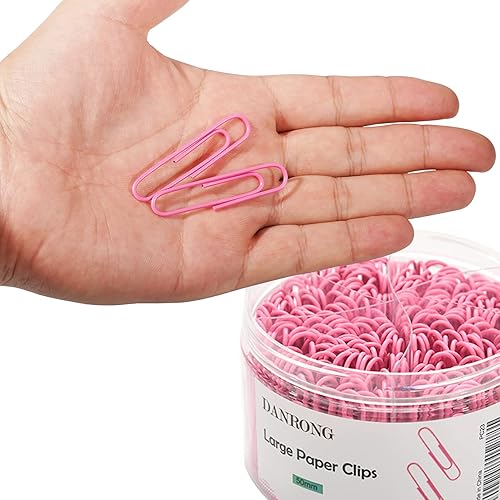 Miniatura 8 de Clips de papel color rosa jumbo, 265 clips de papel de 2 pulgadas, clips grandes para papeleo ideal para el hogar, la escuela y la oficina (2