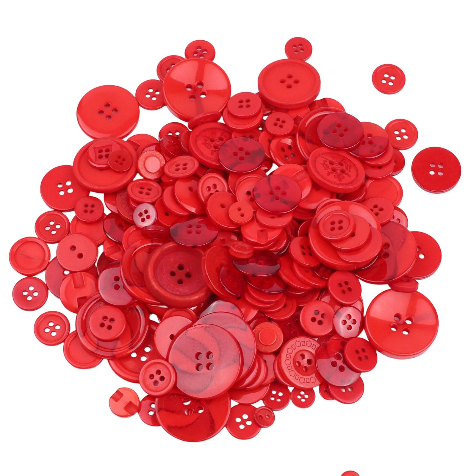 Tsophreniq Red Series Colorful Resin Button In Mixed Assortment For Craft Projects Sewing And Decoration Resin Button