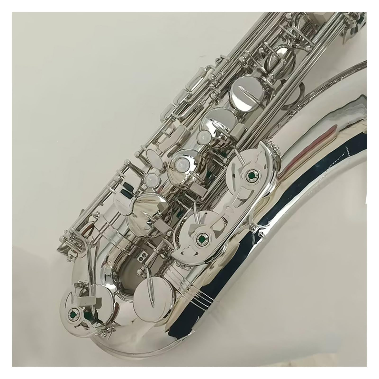 Sassofono Tenore Carve Pattern Strumento A Fiato Sib Ottone Laccato Argento Sax Con Custodia Altri Accessori Sassofono per principianti Kit