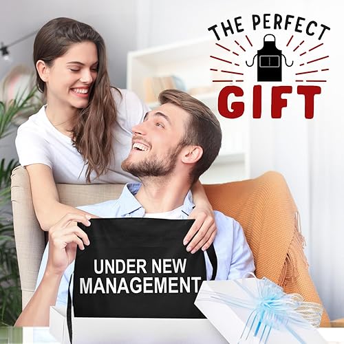 Miniatura 6 de Divertidos delantales para parejas, aniversario, despedida de soltera, cumpleaños, boda, juego de regalo de cocina de compromiso para él, su novia