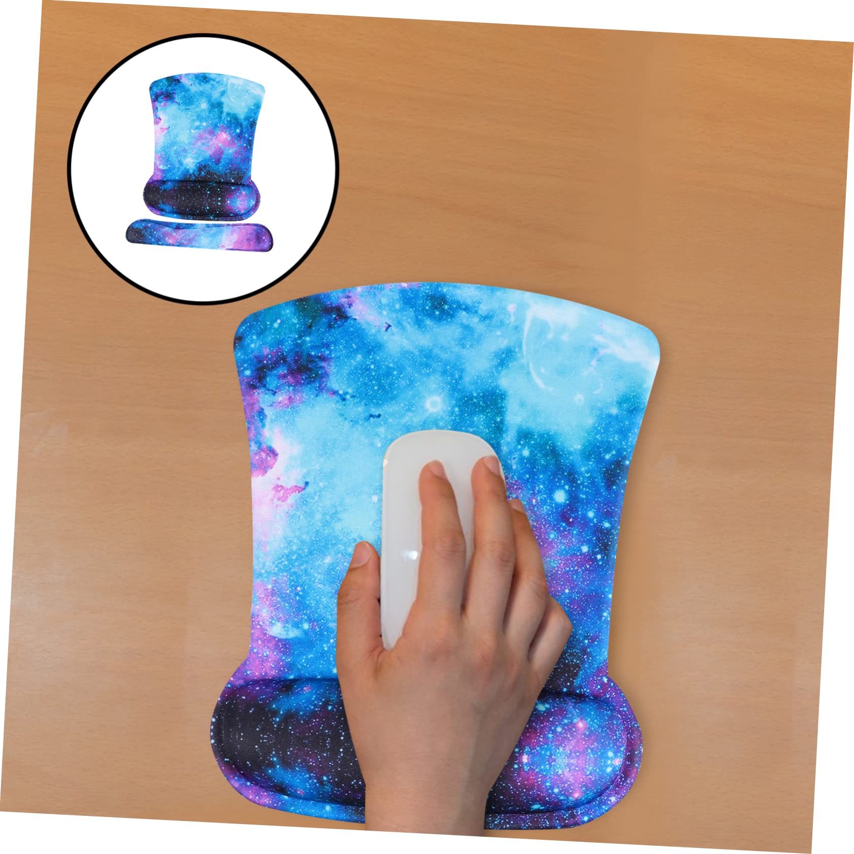 Uonlytech Tappetino Mouse Ergonomico Poggiapolsi in Memory Foam Accessorio Per Laptop Tappetino Per Mouse e Tastiera Per Casa e Ufficio
