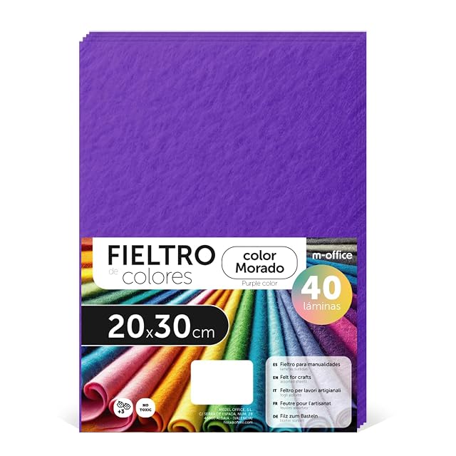 Fieltro para Manualidades, Fieltro de Colores, Suave y Flexible, Material para Costura, Telas Patchwork…