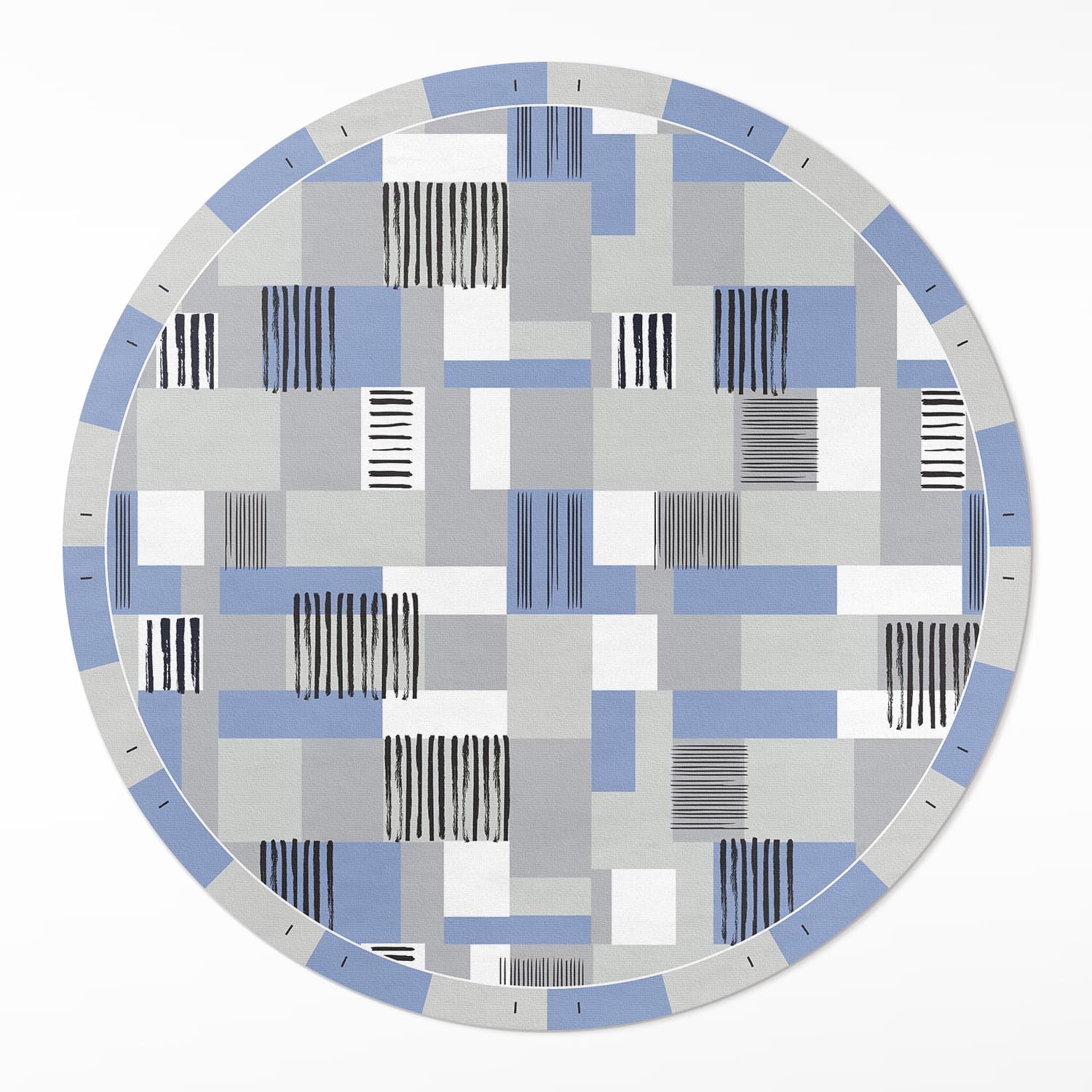Tapis vinyle durable et élégant motif abstraction rond haut de gamme pour intérieur