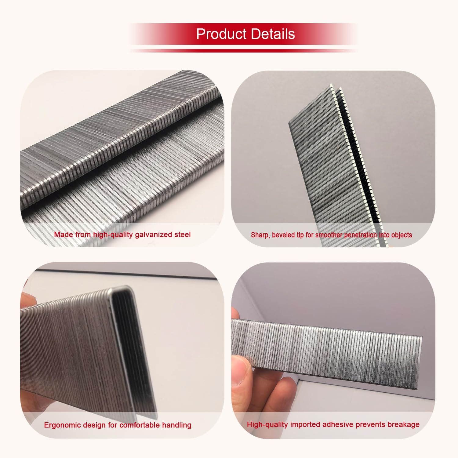 18 Gauge 1/4 Inch Narrow Crown Staples，1200-CountSuitable for Most Brand of 18 GA Pneumatic and Electric Brad Nailer(1",3/4",1/2")