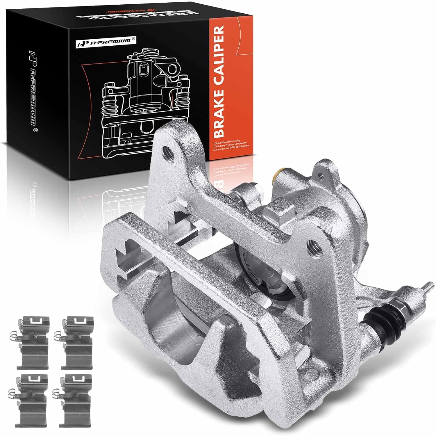 A-Premium Disc Brake Caliper Assembly with Bracket Compatible with Select Jeep Models - Cherokee 2014 2015 2016 2017 2018 2019 2020 2021 - Rear Left Driver Side