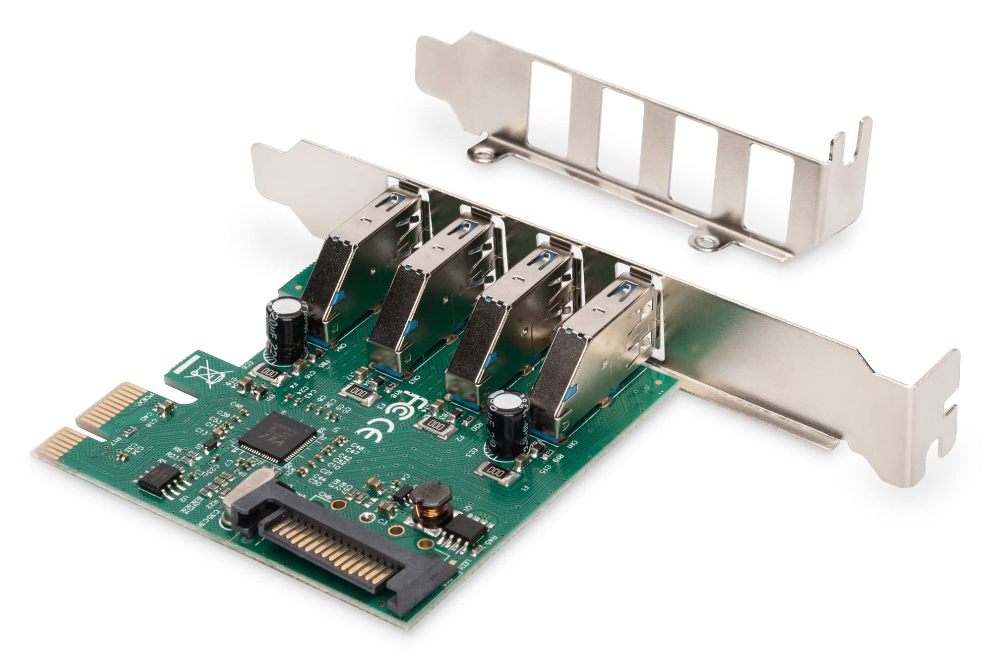 DIGITUS Tarjeta IO - PCIe - Tarjeta de interfaz USB 3.0 - 4 puertos USB tipo A - Máx. 5 Gbit/s - Chipset VL805