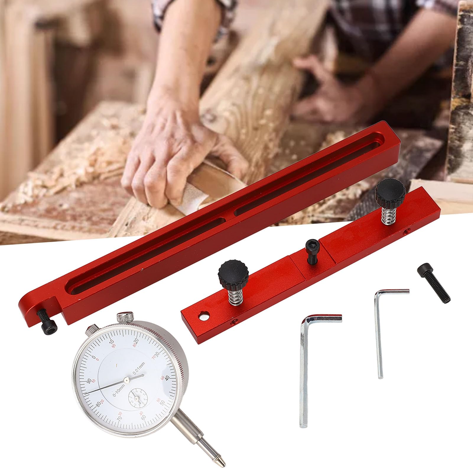 Jauge De Profondeur Pour Scie Sur Table - Alliage Aluminium - Double échelle Métrique Et Impériale (0-60 Mm)