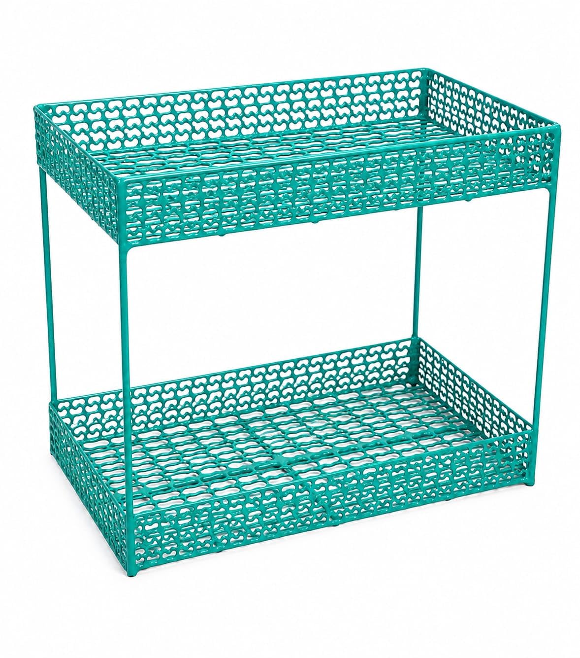 Multipurpose Storage Rack 2-tier (green) | Rust Resistant, Space Saving, Easy to Clean, Multi Utility, Mesh Design, Wall Mountable and Free Standing-image-29